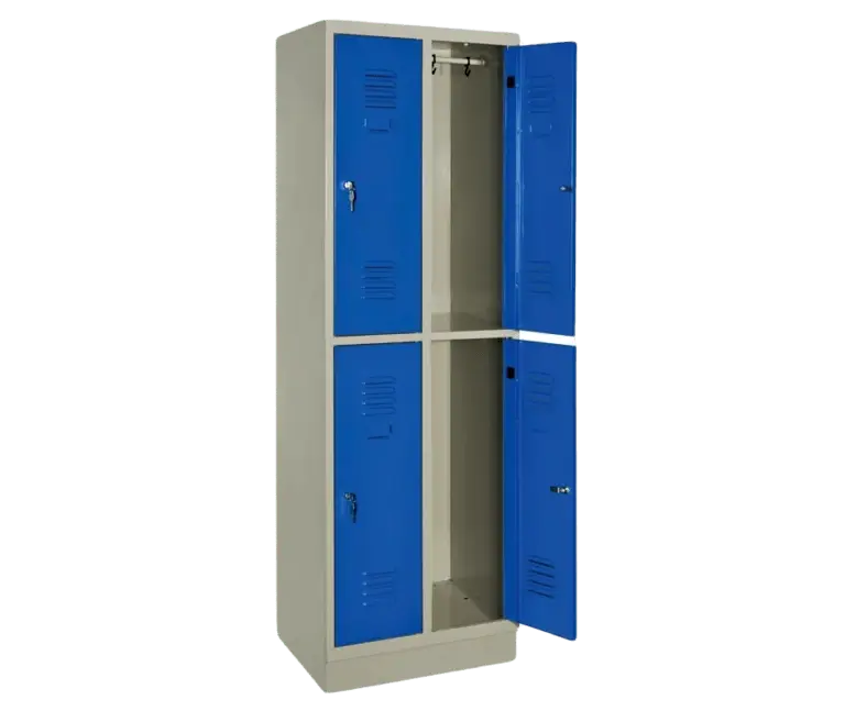 Šatní skříňky - ocelové šatní skříňky s dvířky a se zamykáním.