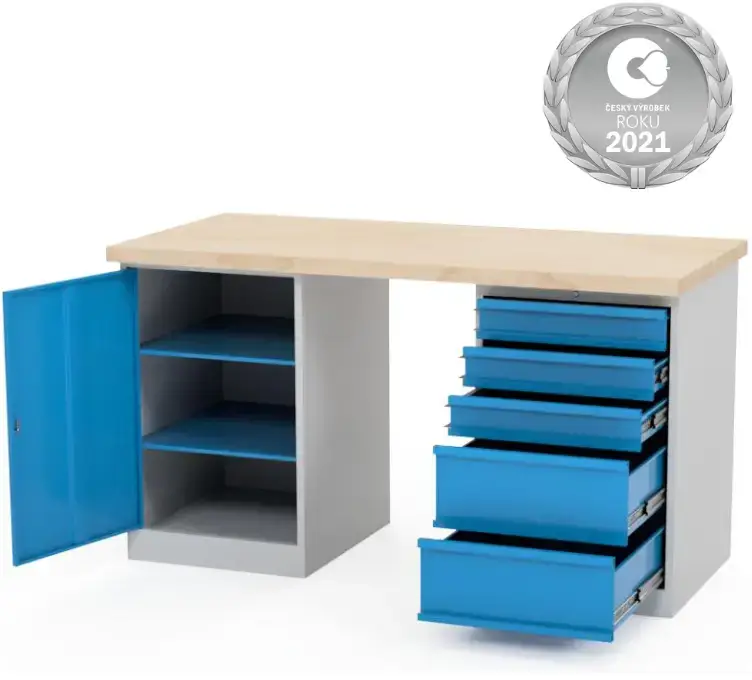 Dílenský stůl AXTOR E106 s oceněním Český výrobek roku 2021.