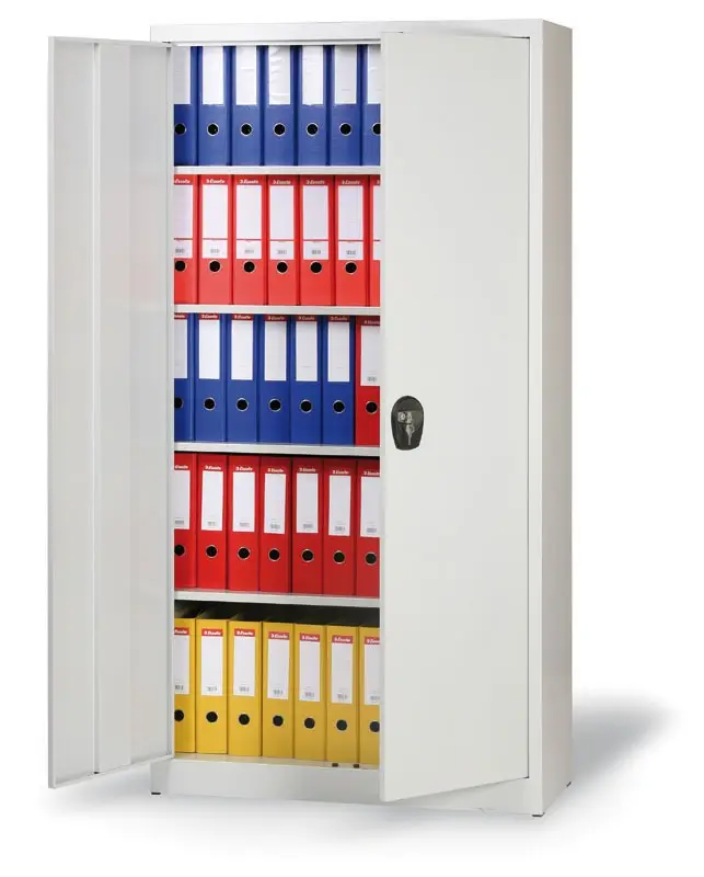 Kovová kancelářská skříň na dokumenty a šanony.