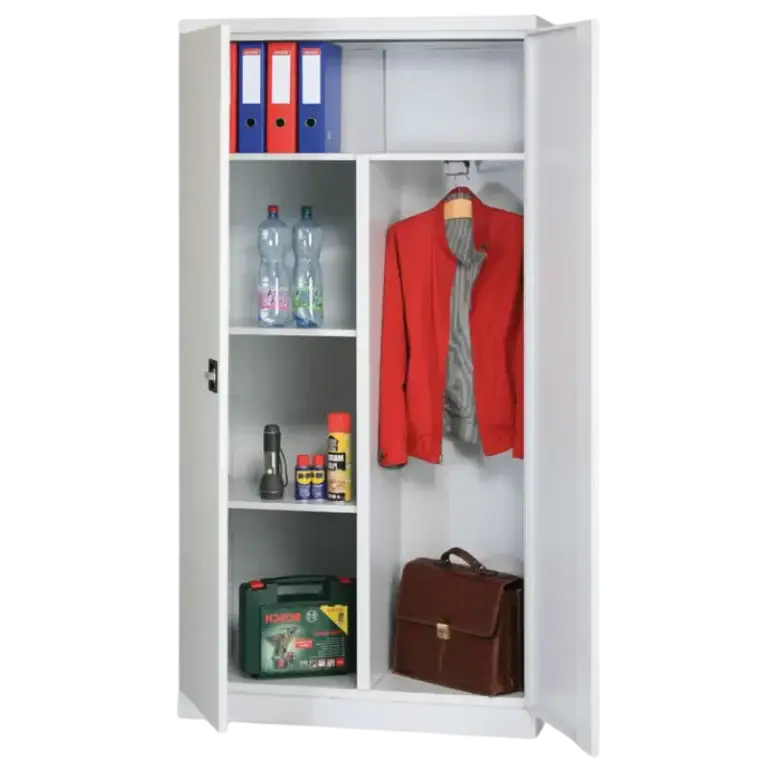 Víceúčelová kovová skříň.